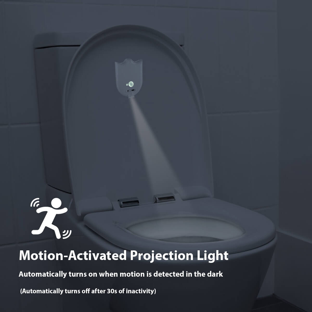 Motion-Activated Toilet Projector Light  – Custom Projection Light